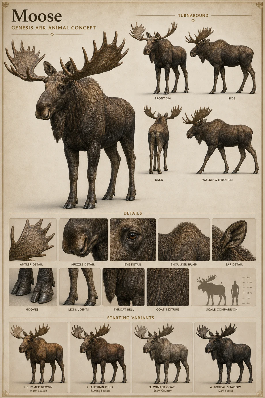 Sanctum Moose public animal concept sheet