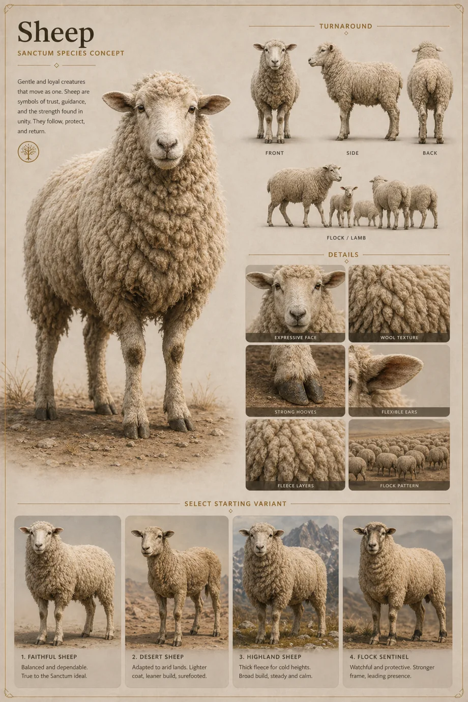 Sanctum Sheep public animal concept sheet