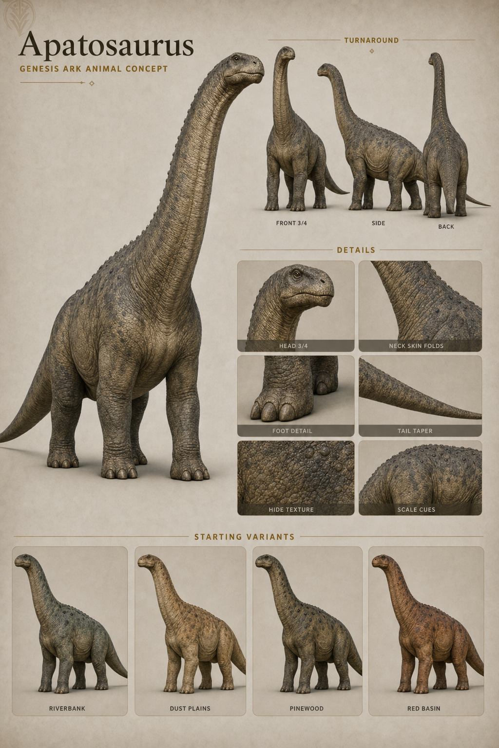 Sanctum Apatosaurus related public concept visual