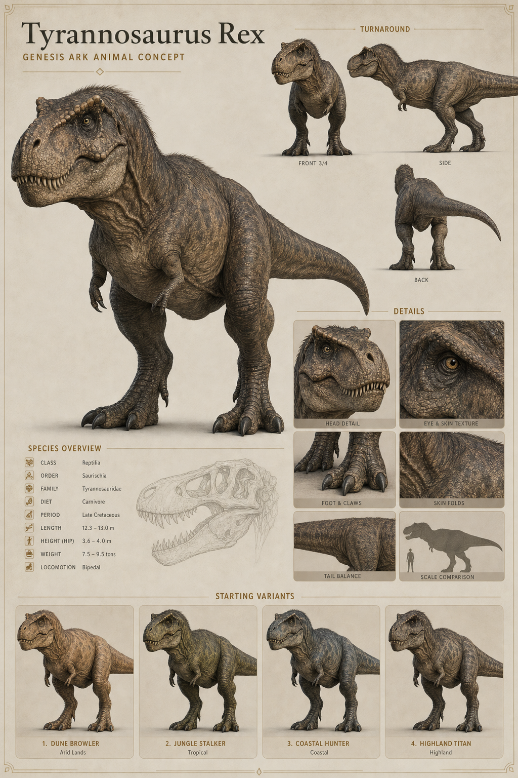 Sanctum Tyrannosaurus Rex related public concept visual