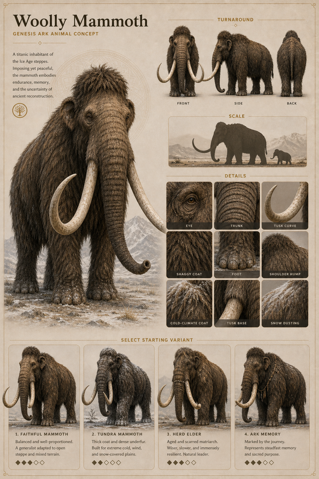 Sanctum Woolly Mammoth related public concept visual