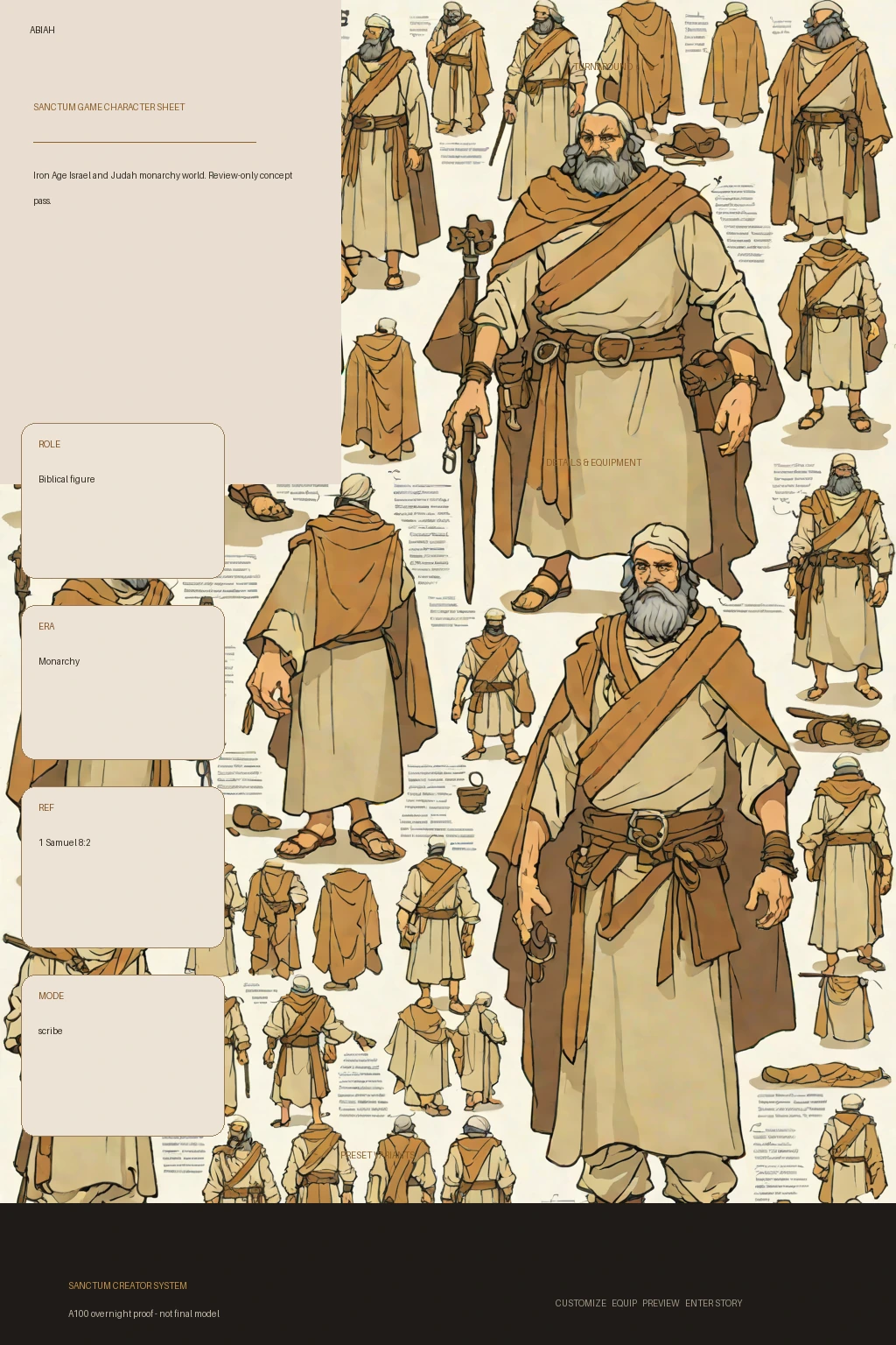 Abiah first-pass Sanctum wiki review preview