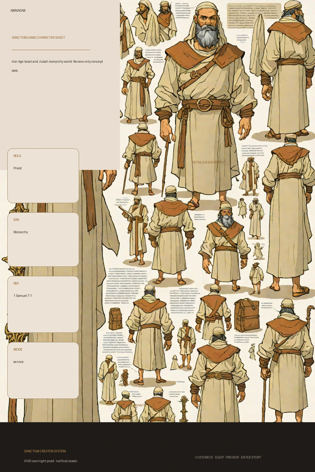 Abinadab first-pass Sanctum wiki review preview