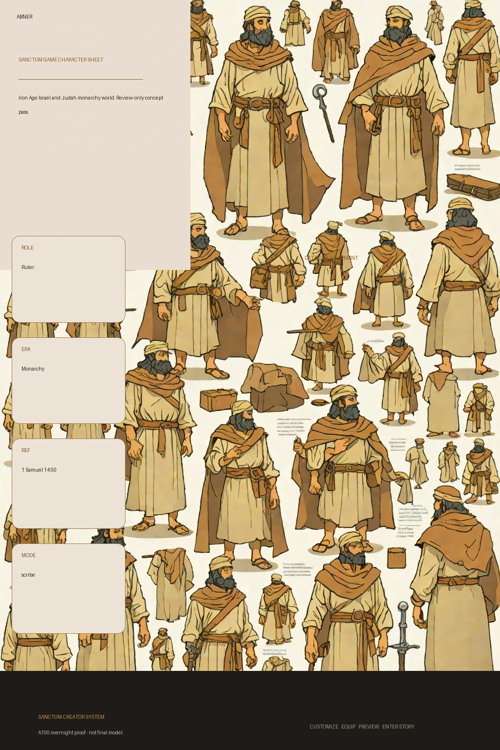 Abner first-pass Sanctum wiki review preview