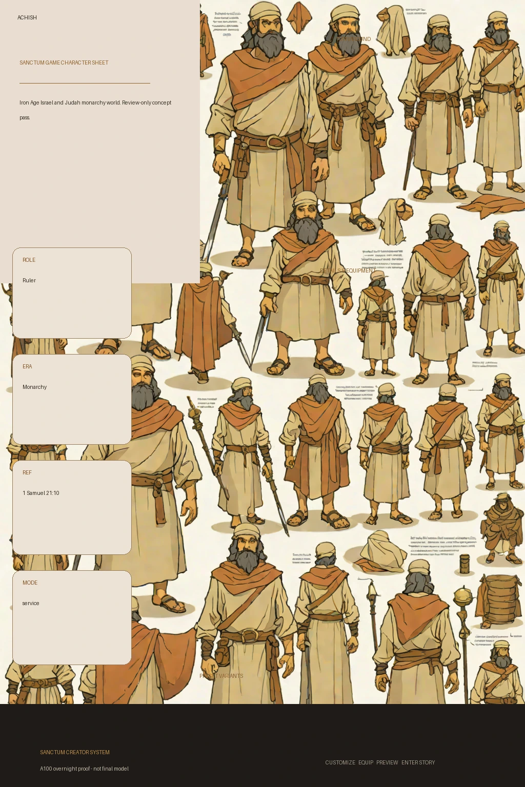 Achish first-pass Sanctum wiki review preview