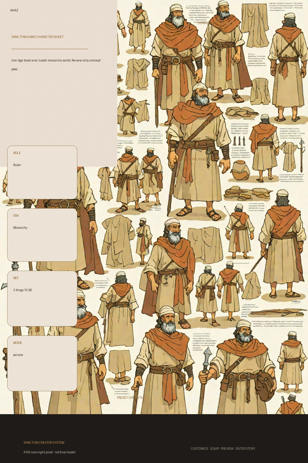 Ahaz first-pass Sanctum wiki review preview