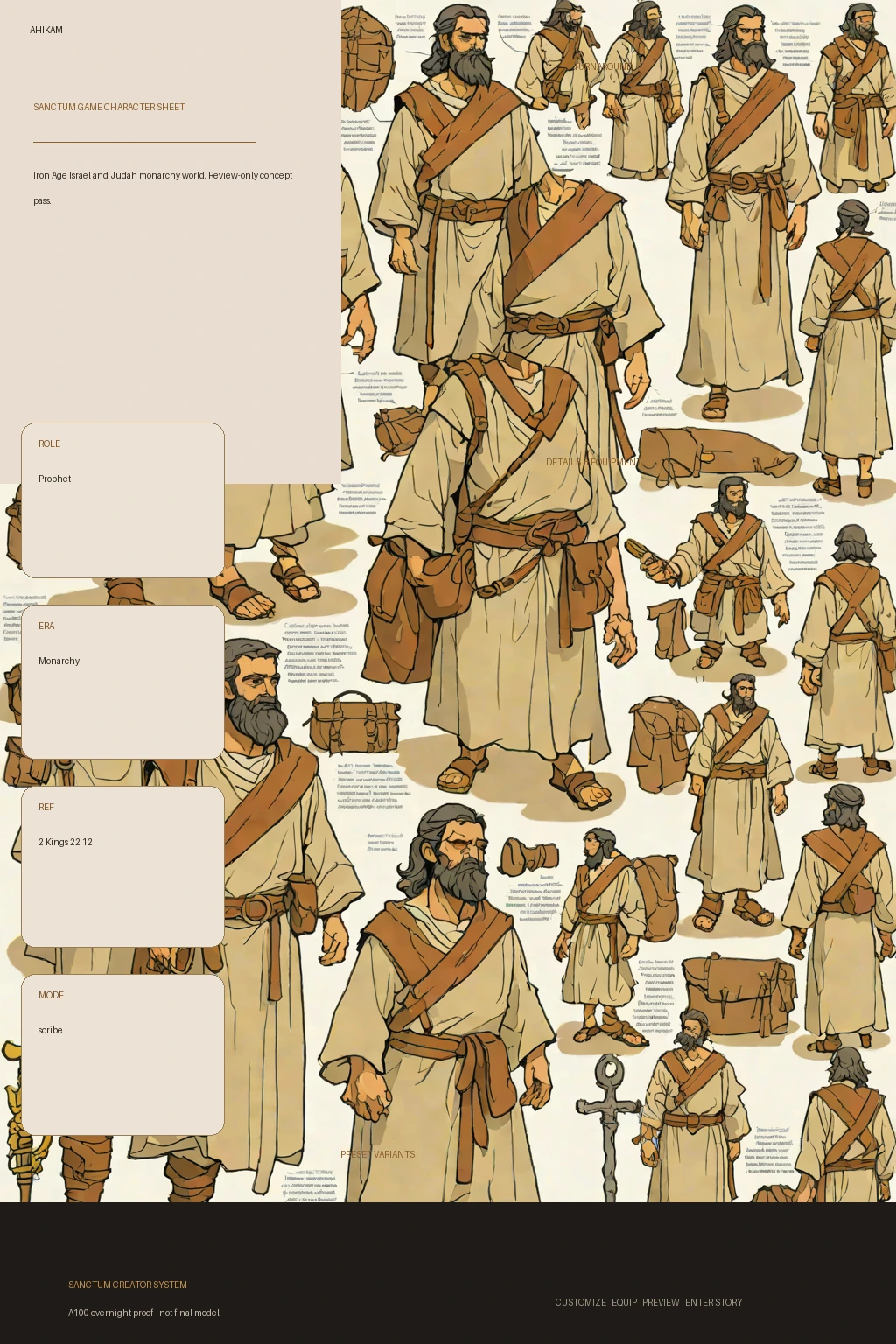 Ahikam first-pass Sanctum wiki review preview