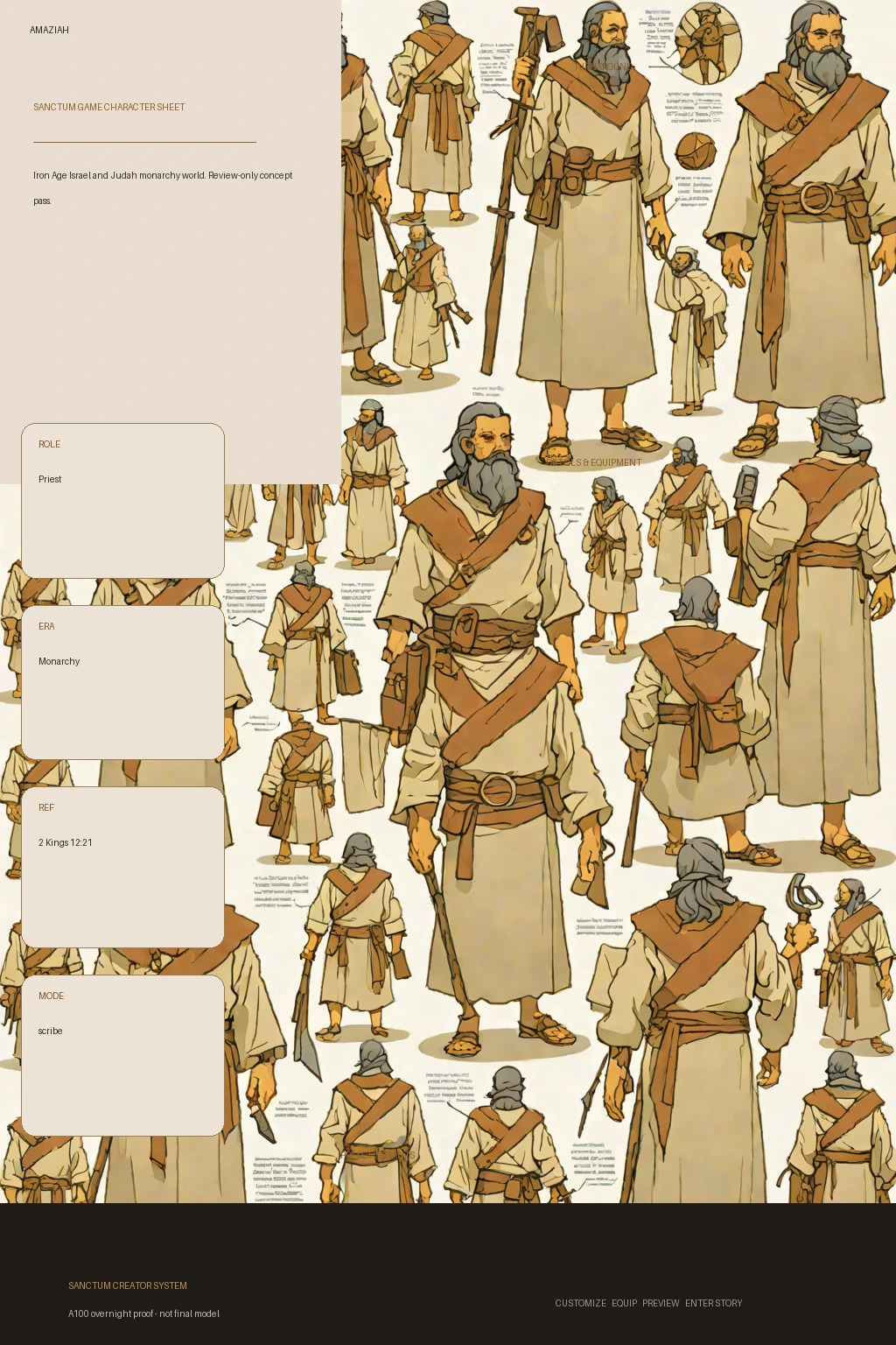 Amaziah first-pass Sanctum wiki review preview