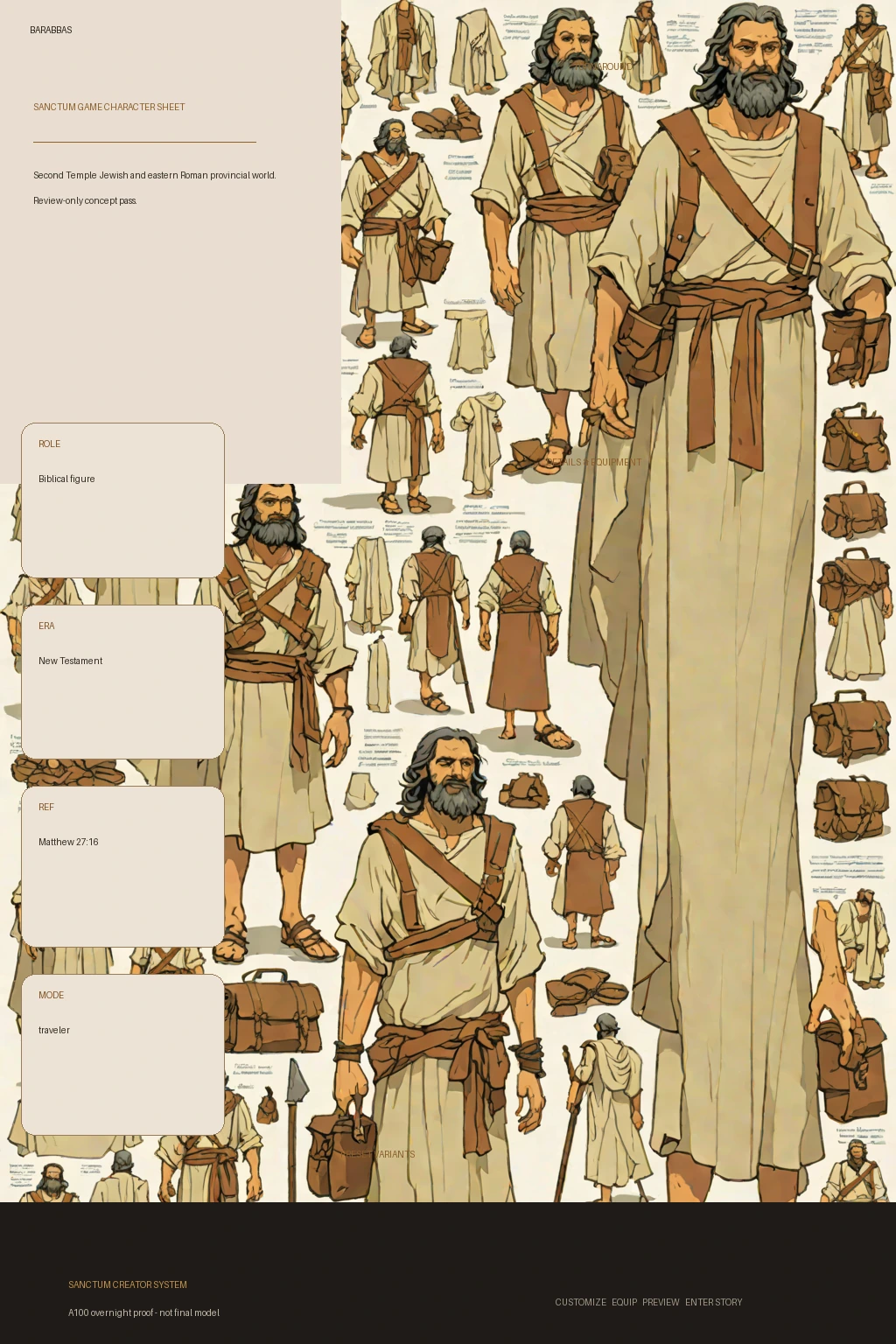 Barabbas first-pass Sanctum wiki review preview