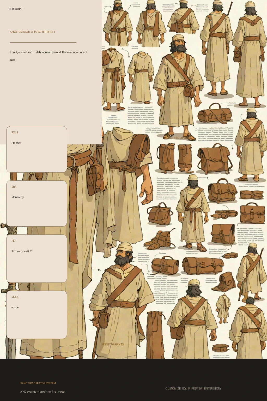 Berechiah first-pass Sanctum wiki review preview