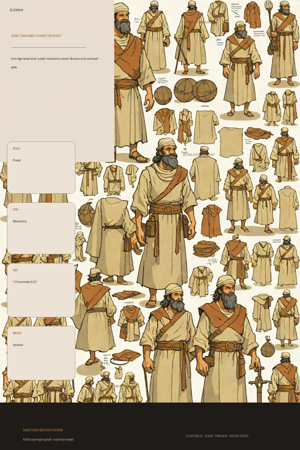 Elioenai first-pass Sanctum wiki review preview