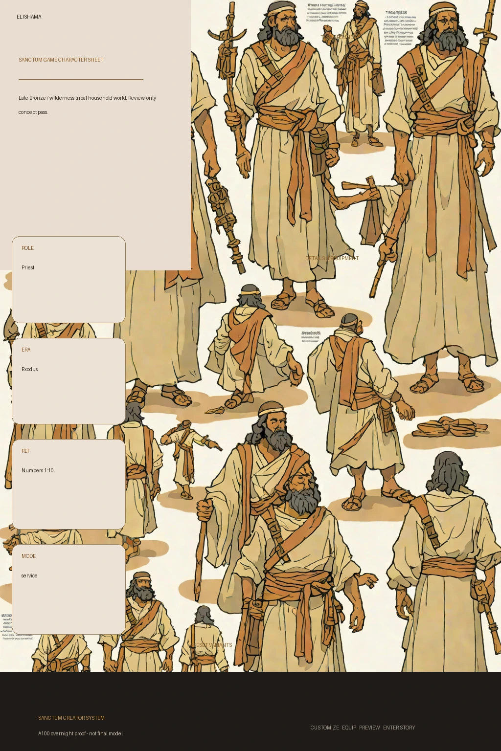 Elishama first-pass Sanctum wiki review preview