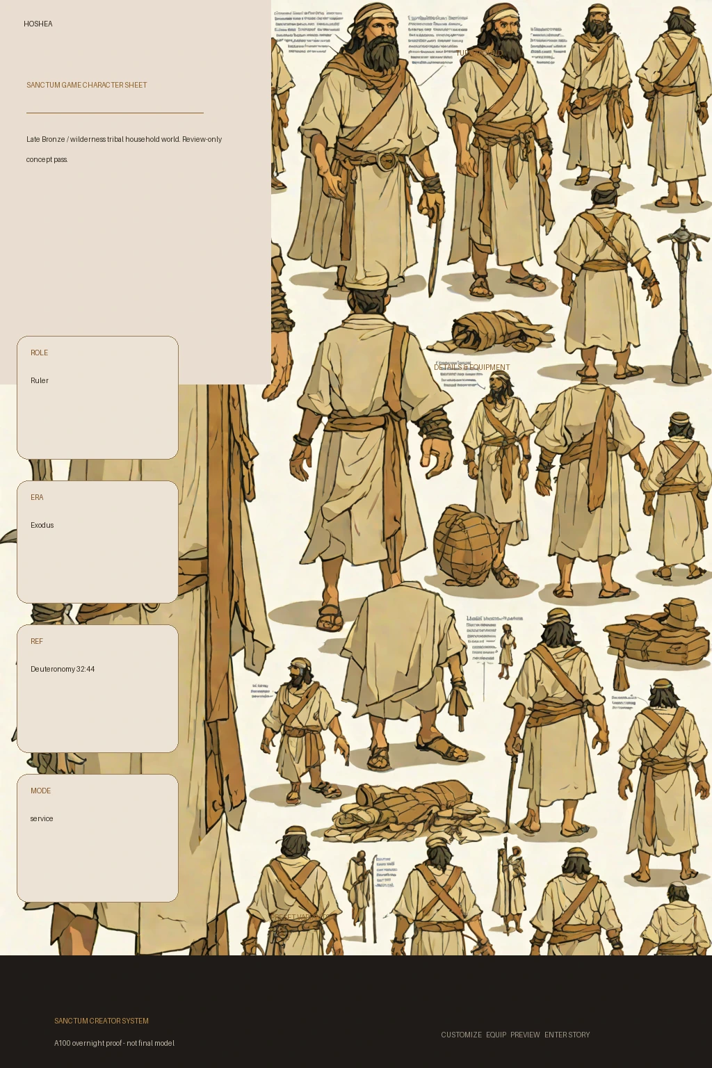 Hoshea first-pass Sanctum wiki review preview