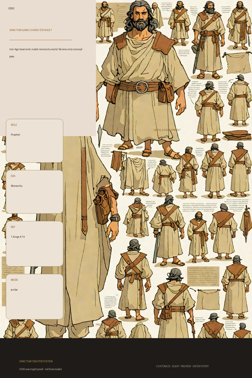 Iddo first-pass Sanctum wiki review preview