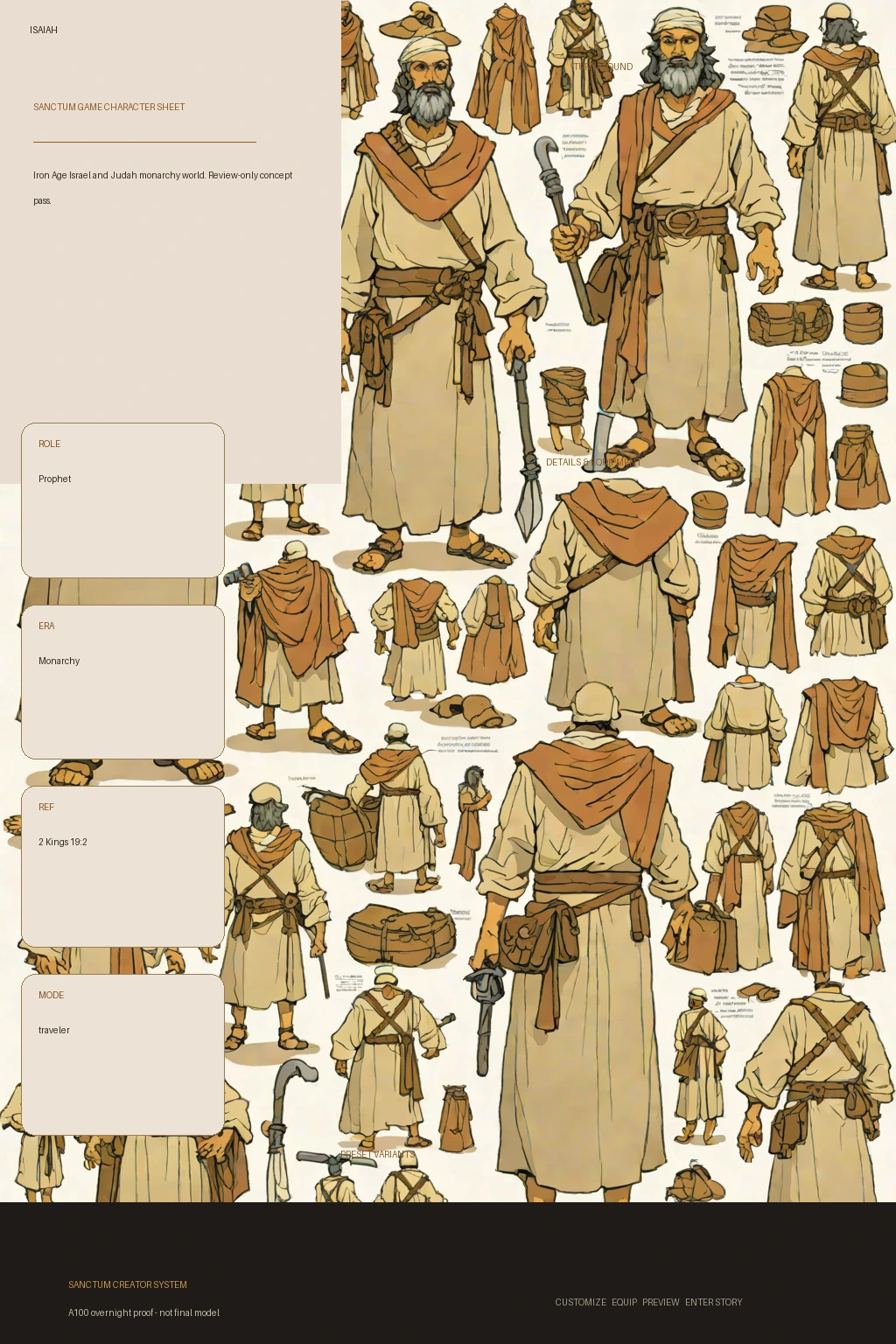 Isaiah first-pass Sanctum wiki review preview