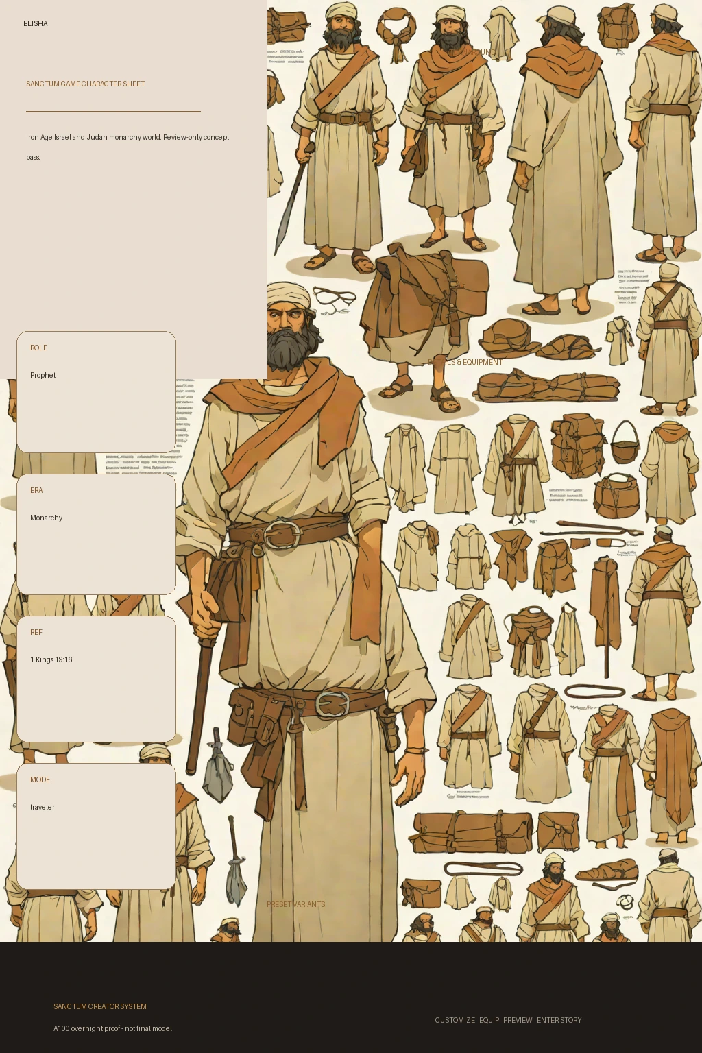 Elisha first-pass Sanctum wiki review preview