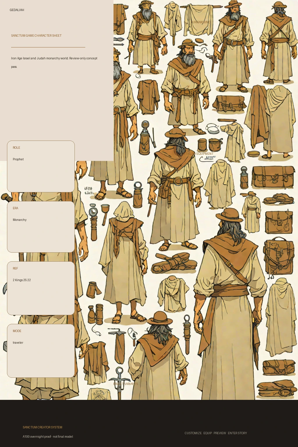 Gedaliah first-pass Sanctum wiki review preview