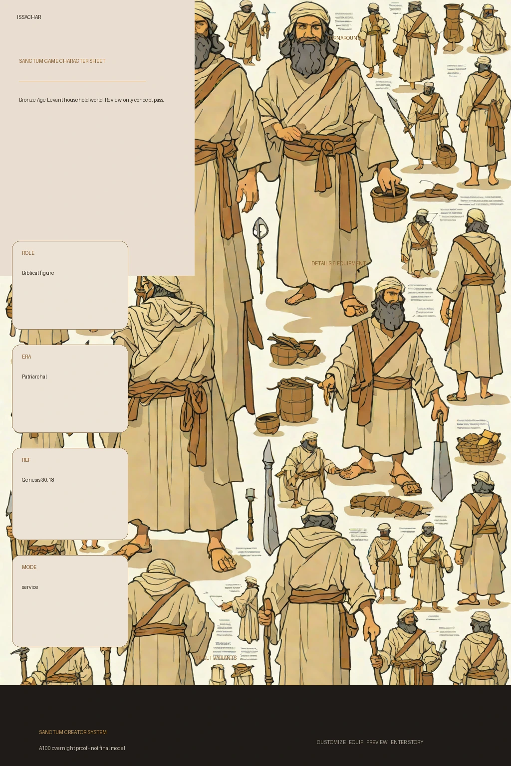 Issachar first-pass Sanctum wiki review preview