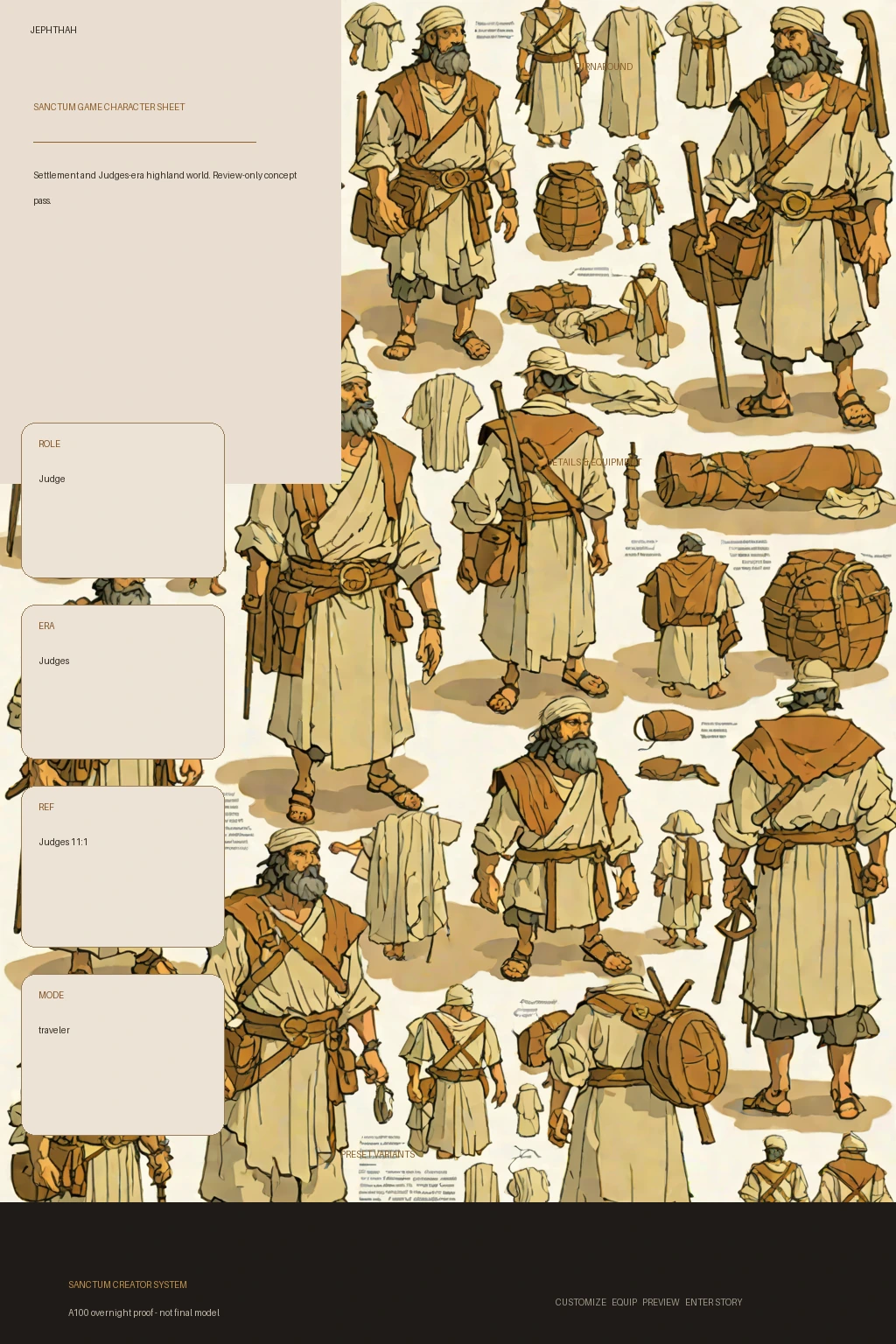 Jephthah first-pass Sanctum wiki review preview